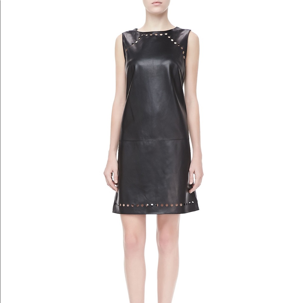 ESCADA • Cut out detail leather dress
